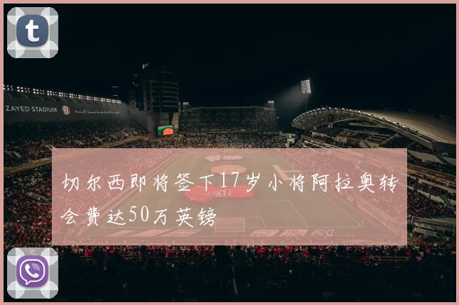 切尔西即将签下17岁小将阿拉奥转会费达50万英镑